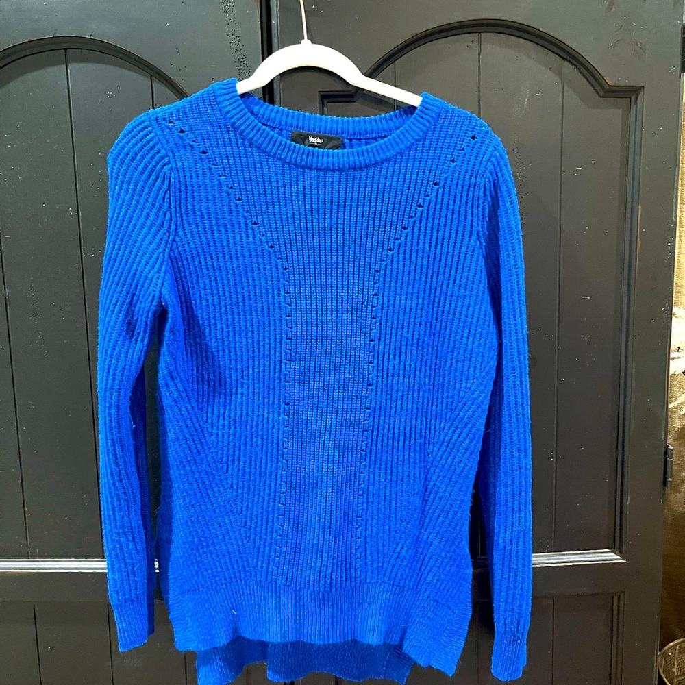 Royal blue knit sweater by Mossimo
